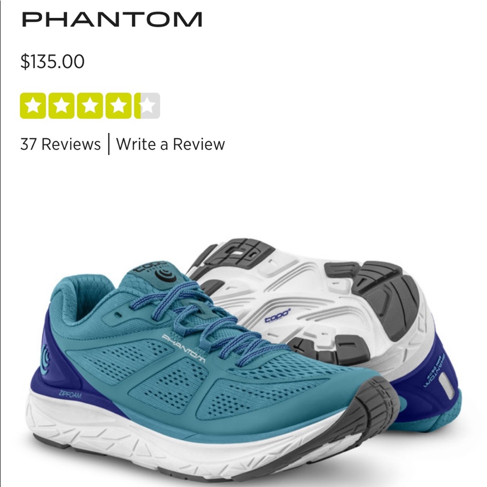 Women’s Topo Athletic phantom running shoes